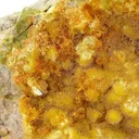 Billietite on Uranophane - image 1