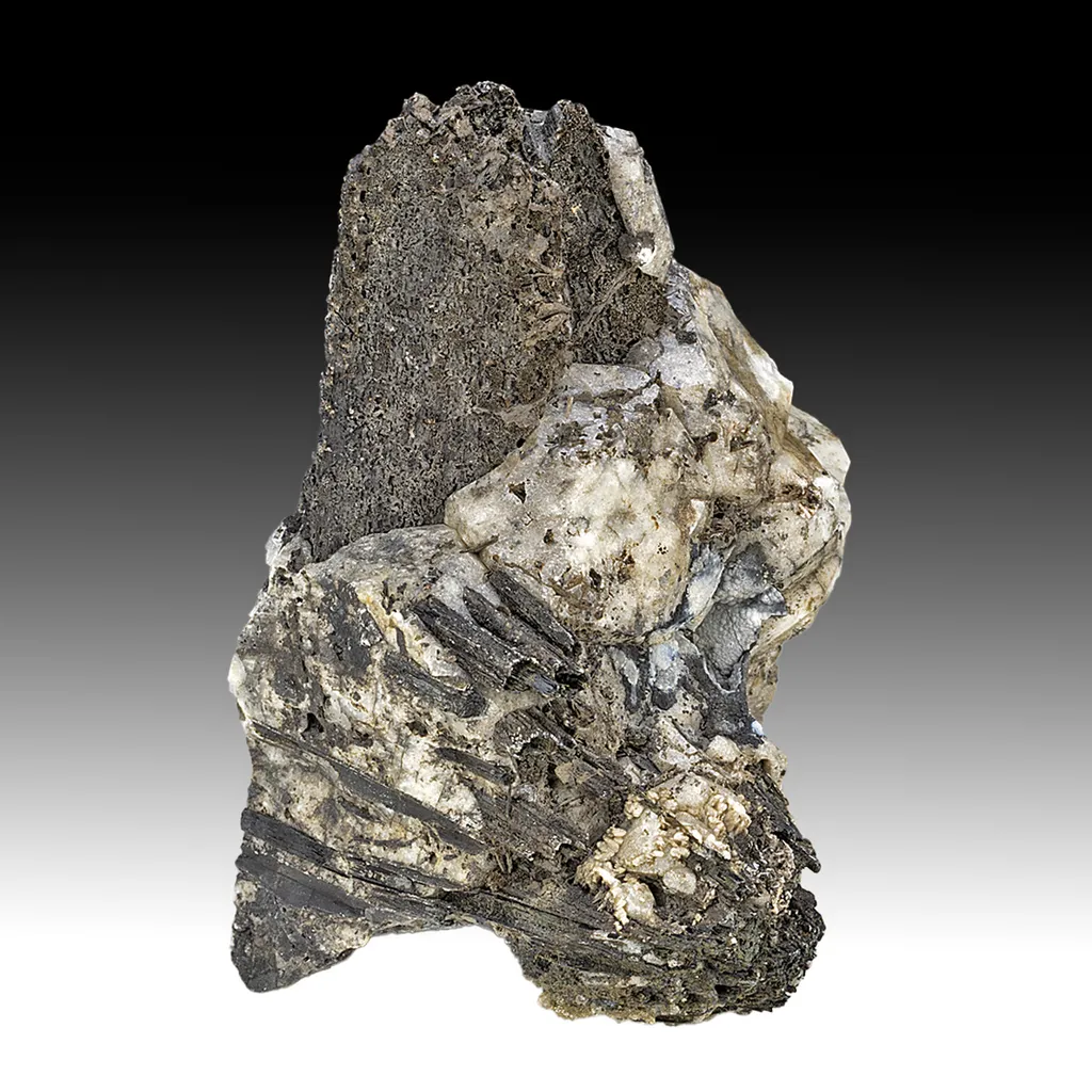 Birnessite after Serandite with Analcime image