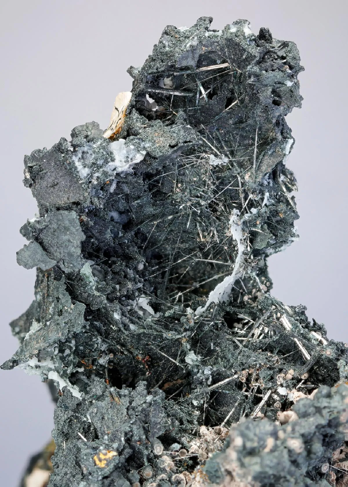 Bismuthinite with Cassiterite and Chalcopyrite - image 1