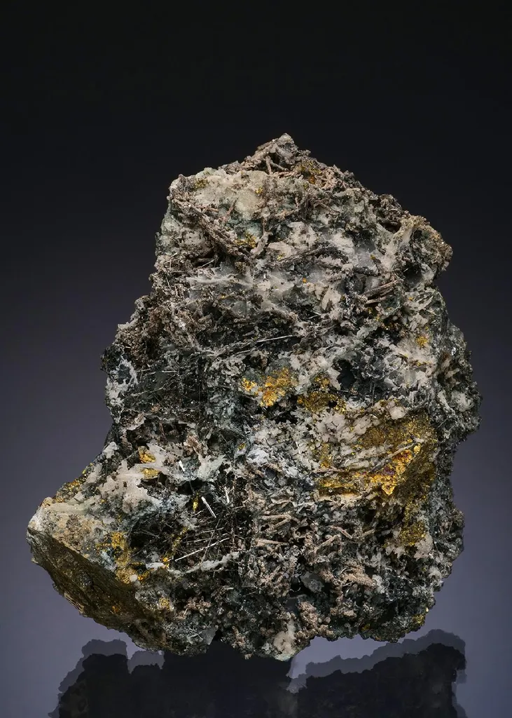 Bismuthinite with Cassiterite "Wood Tin" image