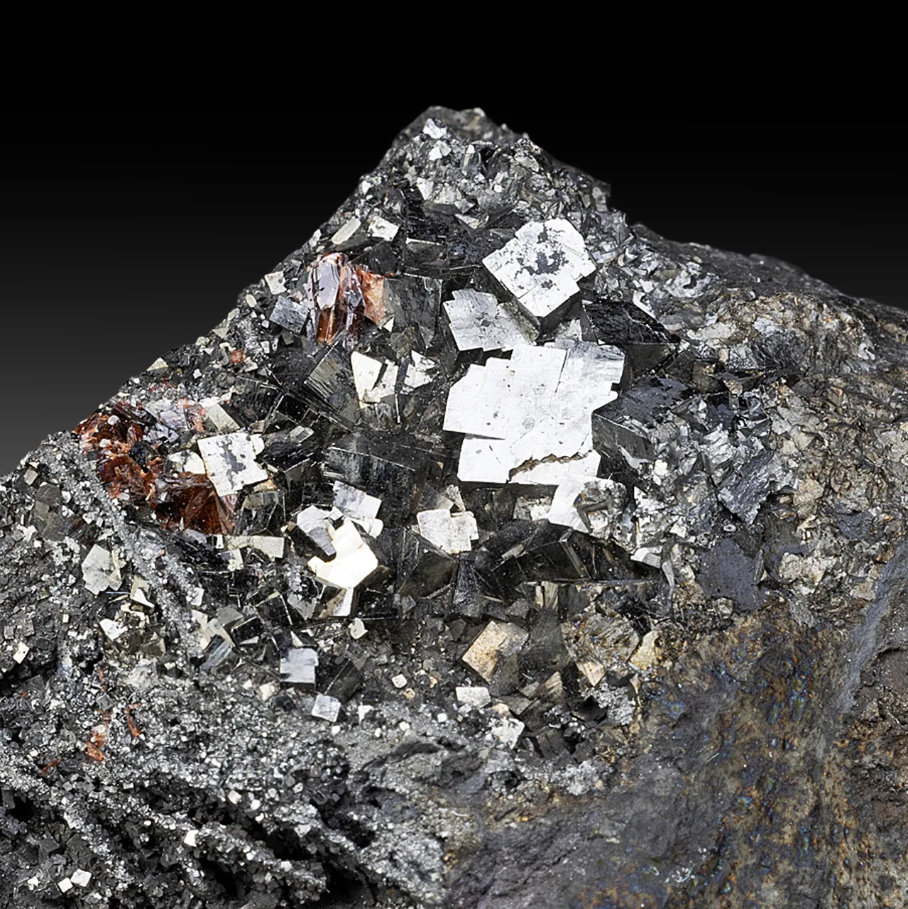 Bixbyite with Rhodonite, Todorokite - image 1