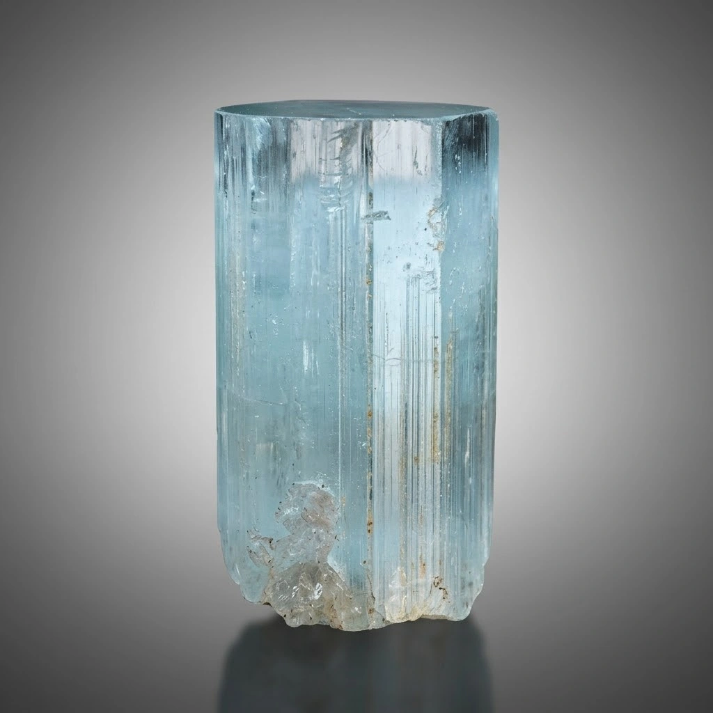 Bkue Aquamarine var Beryl Crystal from Skardu Pakistan image