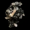 Black Chalcedony with Stilbite Heulandite Natural Mineral Specimen - image 1