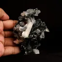 Black Chalcedony with Stilbite Heulandite Natural Mineral Specimen - image 5