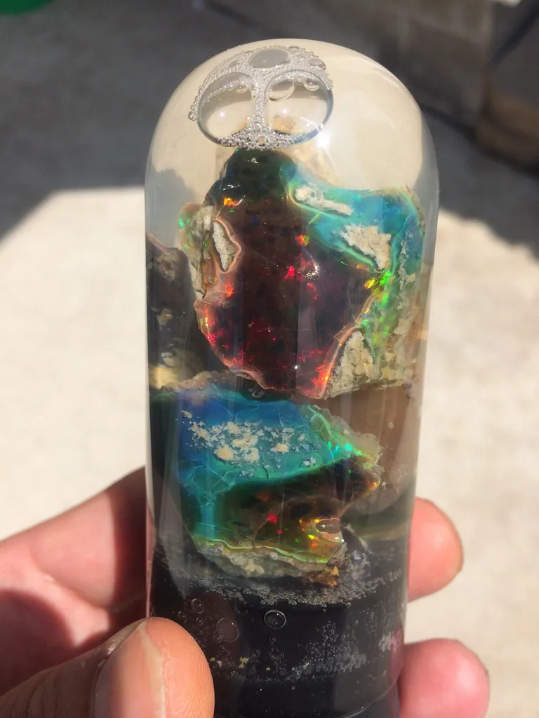 Black Opals from Virgin Valley, Nevada USA image