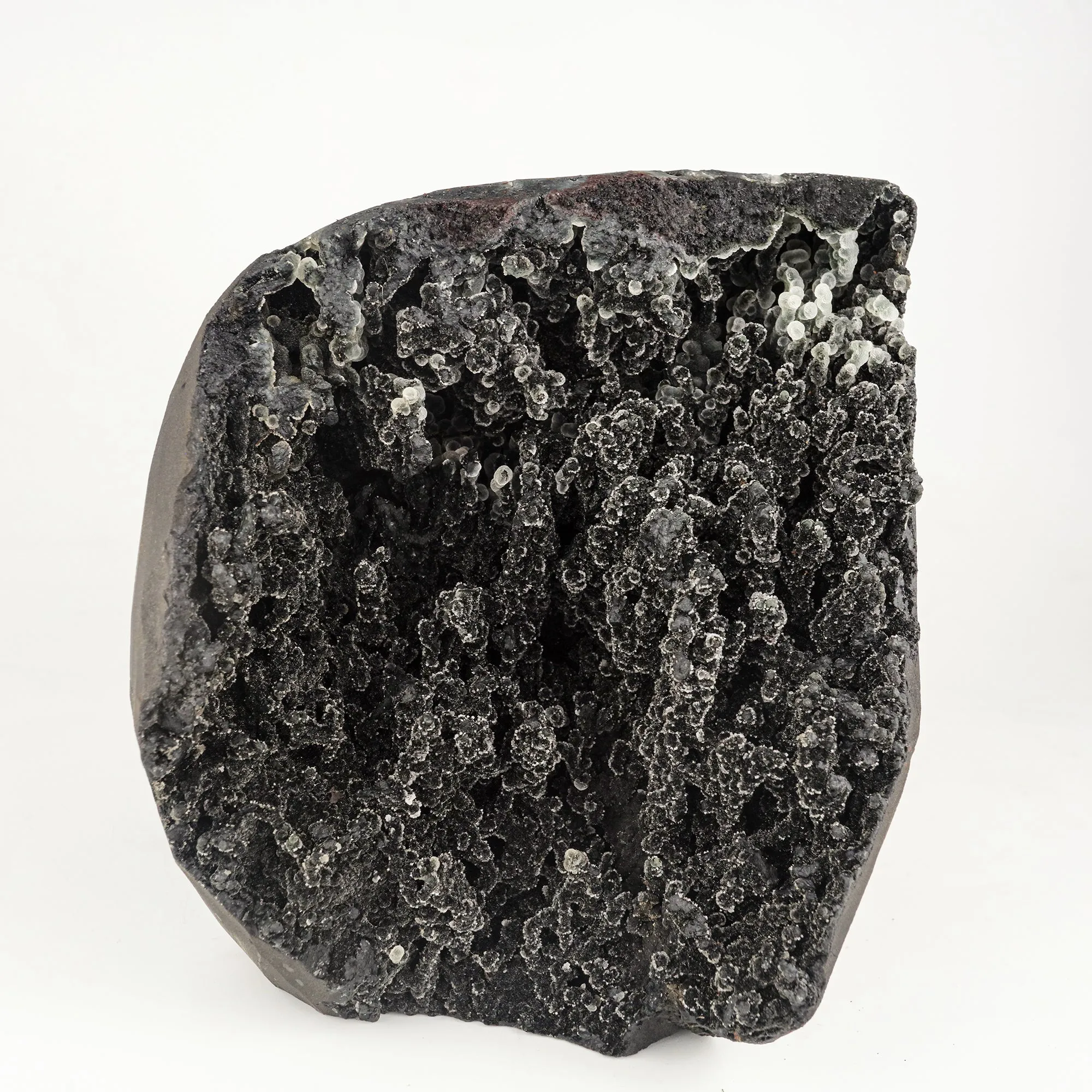 Black Sparkling Chalcedony Geode Free Standing Natural Mineral Specimen - image 1