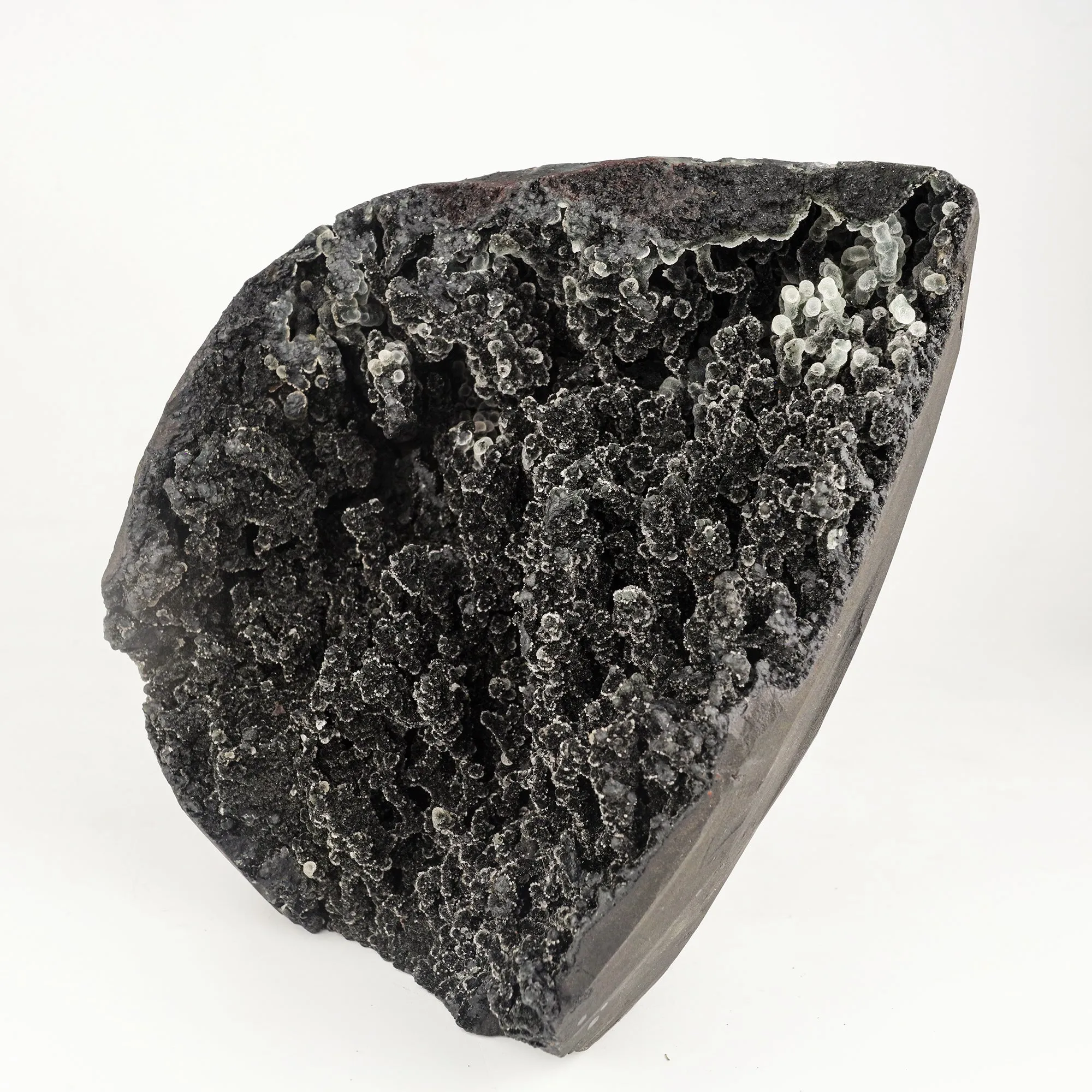 Black Sparkling Chalcedony Geode Free Standing Natural Mineral Specimen - image 2