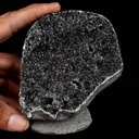 Black Sparkling Chalcedony Geode Natural Mineral Specimen - image 4