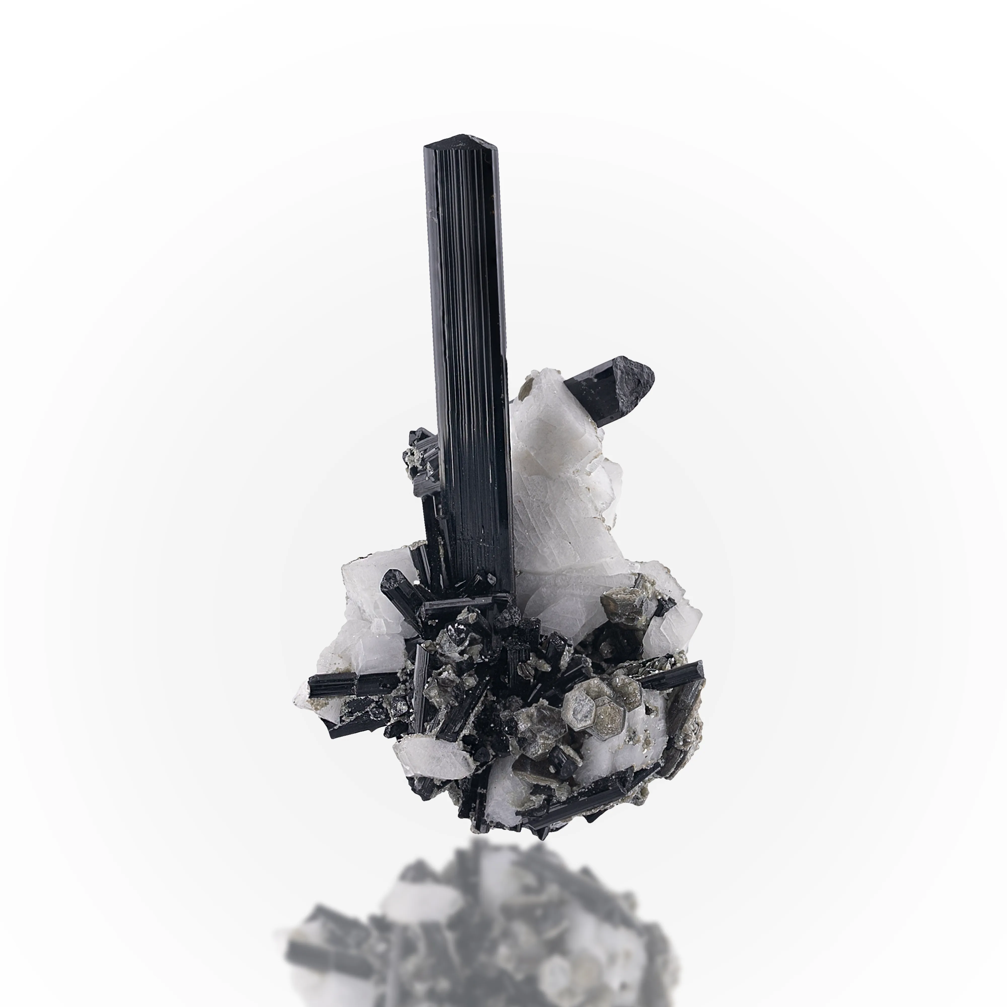 Black Tourmaline on Albite - image 1
