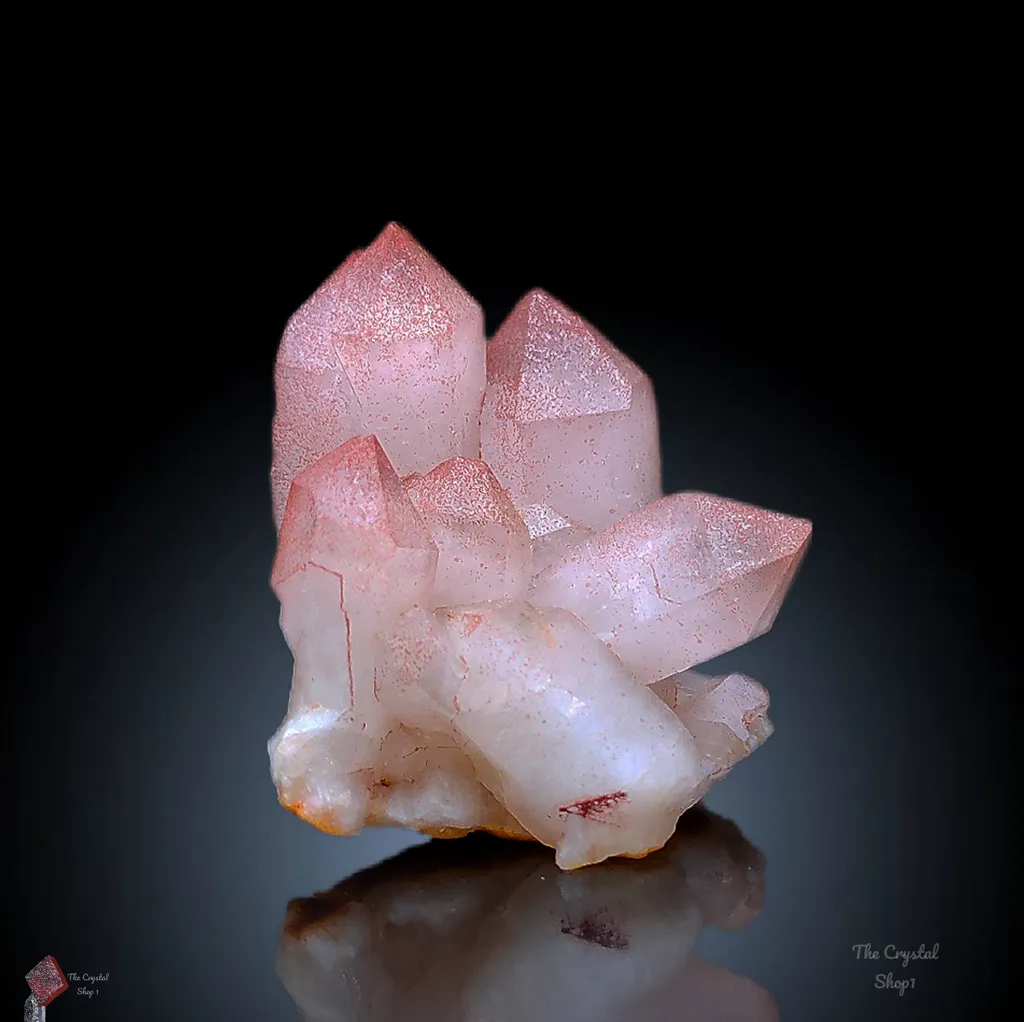 Blood Dots on Quartz.\ Red Hematite Dots On Quartz - image 2