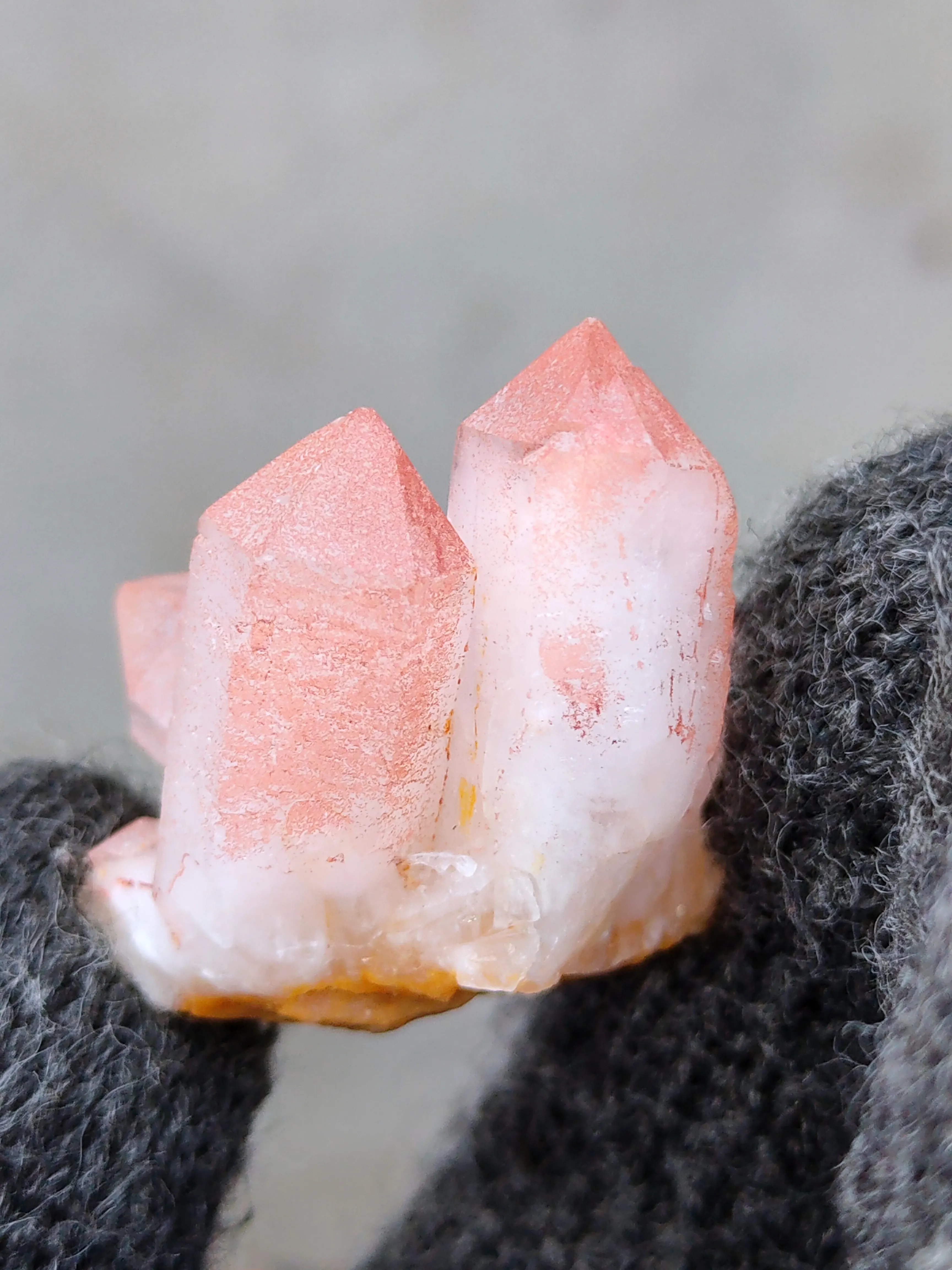 Blood Dots on Quartz.\ Red Hematite Dots On Quartz - image 4