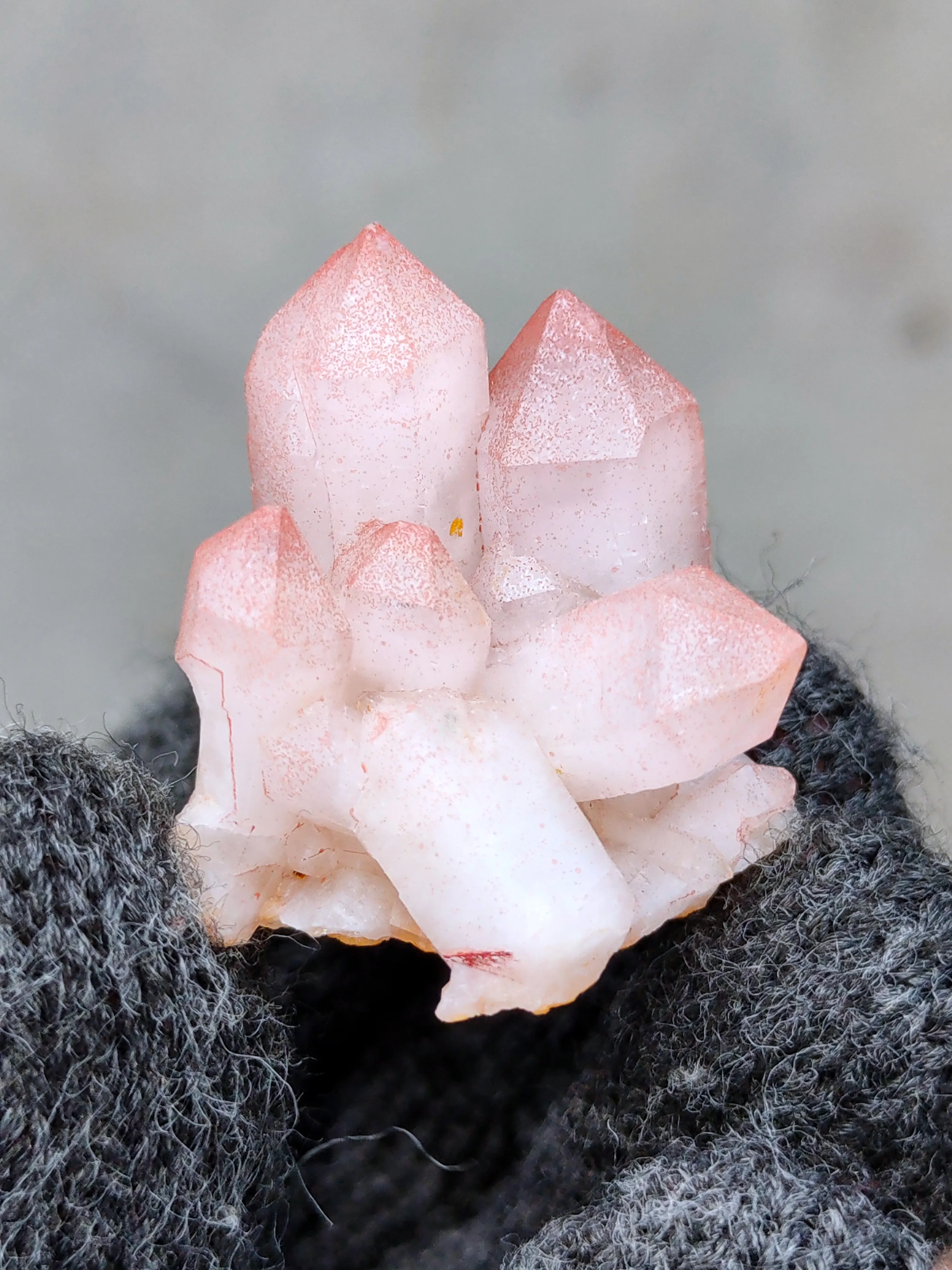 Blood Dots on Quartz.\ Red Hematite Dots On Quartz - image 3