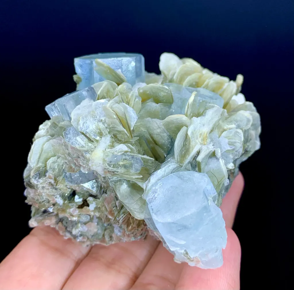 Blue Aquamarine Crystal Cluster from Pakistan - image 7