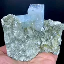Blue Aquamarine Crystal Cluster from Pakistan - image 1