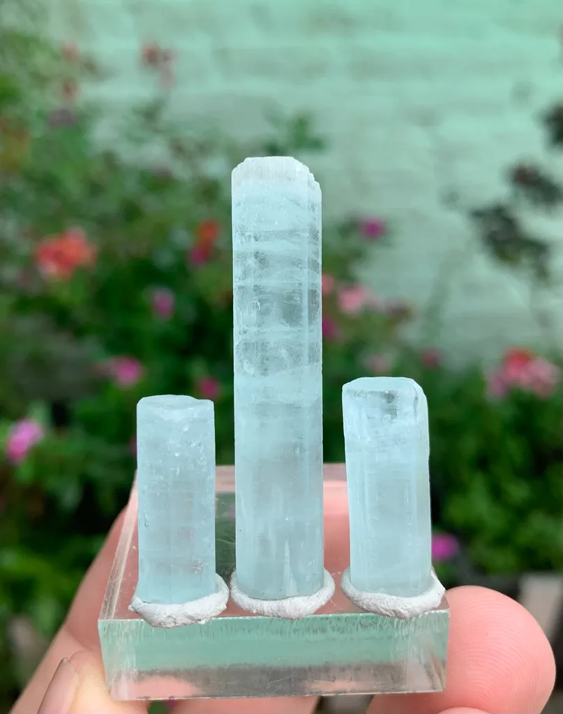 Blue Aquamarine Crystals from Pakistan - image 5