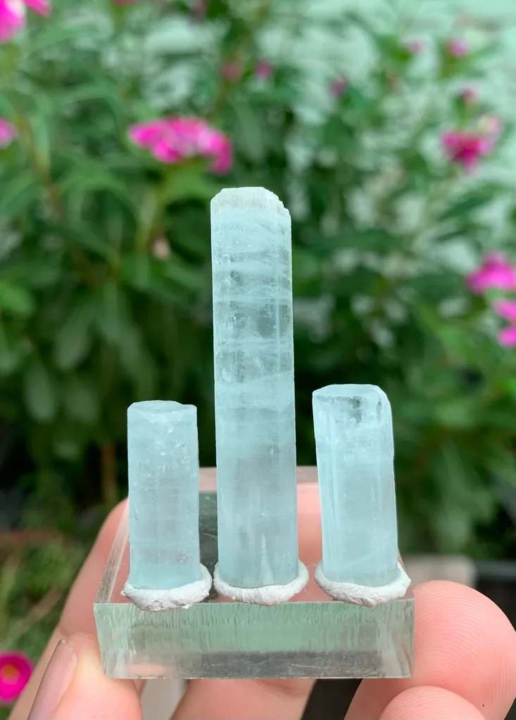 Blue Aquamarine Crystals from Pakistan - image 4