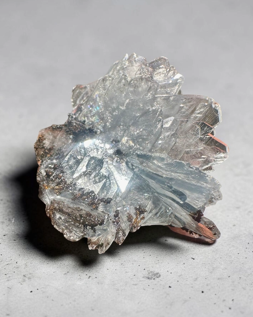 Blue Barite from Morocco, Drâa-Tafilalet Region, Midelt Province, Mibladen Mining District, Mibladen image