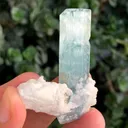 Blue Beryl var Aquamarine Crystal with Feldspar from Pakistan - image 4