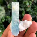 Blue Beryl var Aquamarine Crystal with Feldspar from Pakistan - image 5