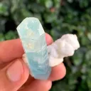 Blue Beryl var Aquamarine Crystal with Feldspar from Pakistan - image 7