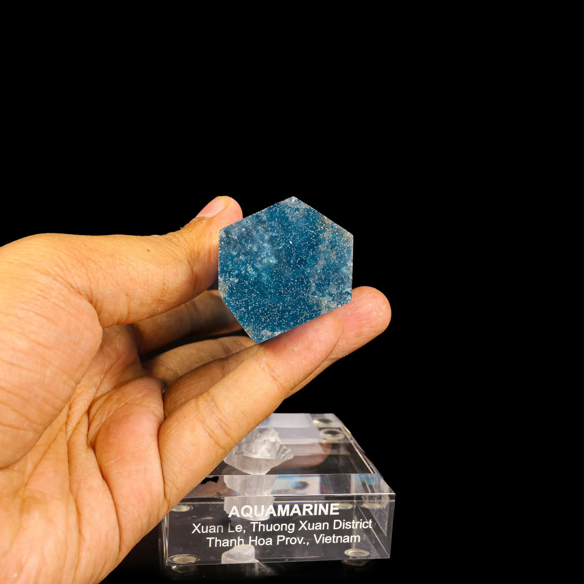 Blue Beryl var. Aquamarine Natural Mineral Specimen Museum - image 7