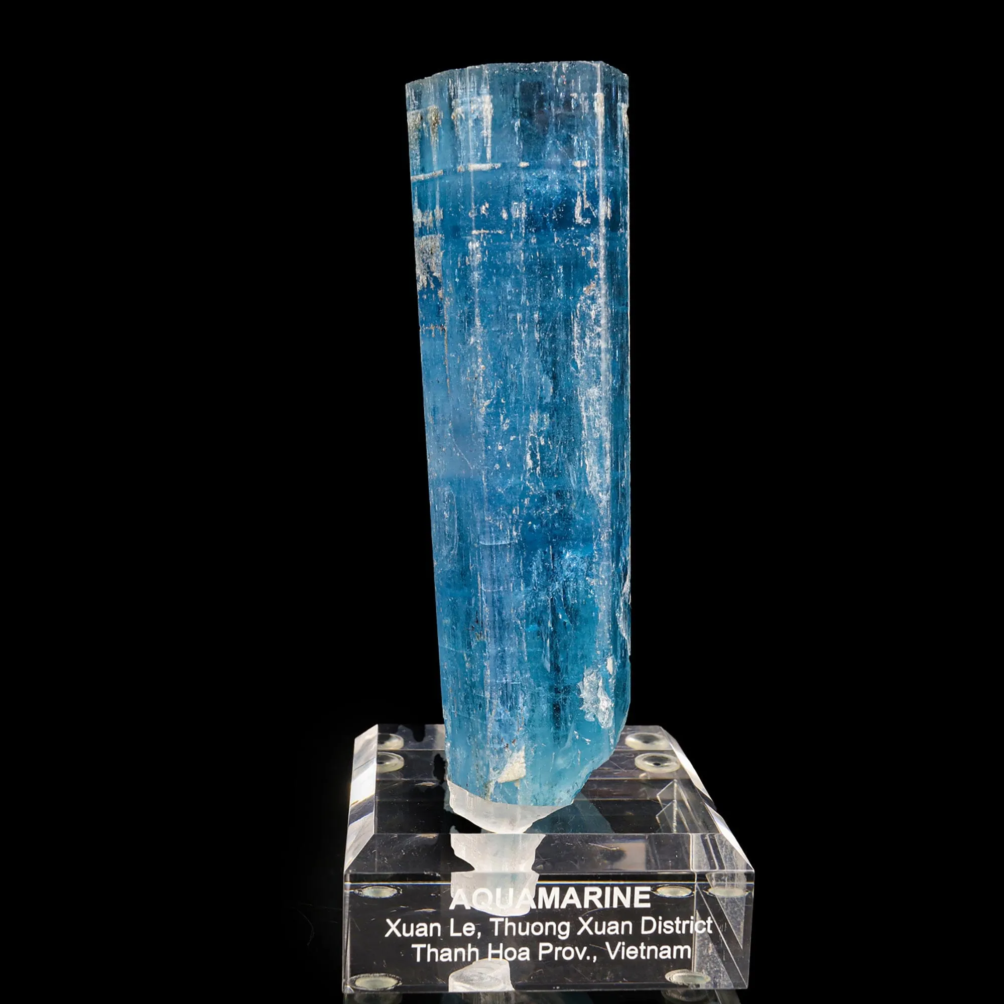 Blue Beryl var. Aquamarine Natural Mineral Specimen Museum - image 2