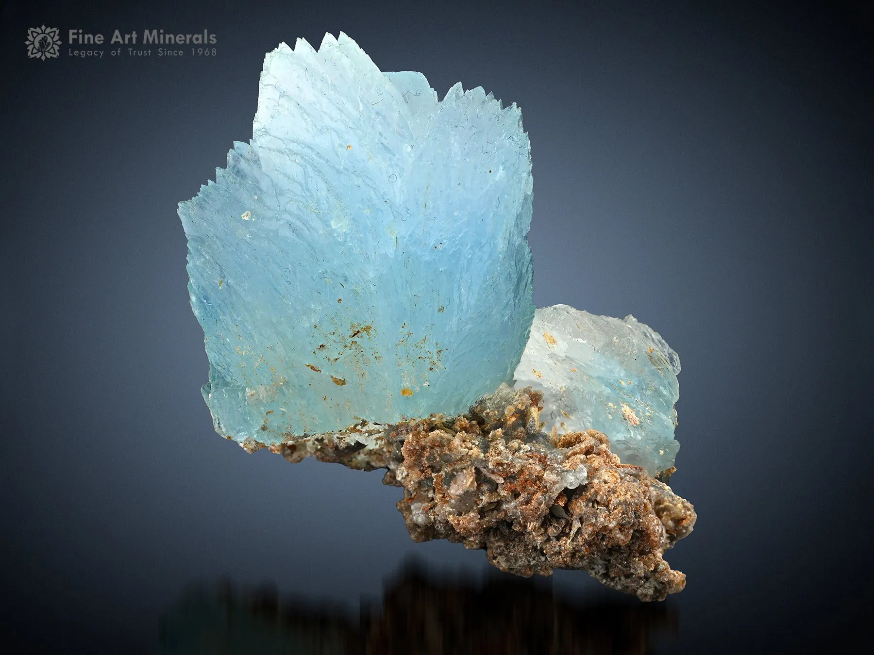 Blue Brucite on Matrix from Pakistan - image 1
