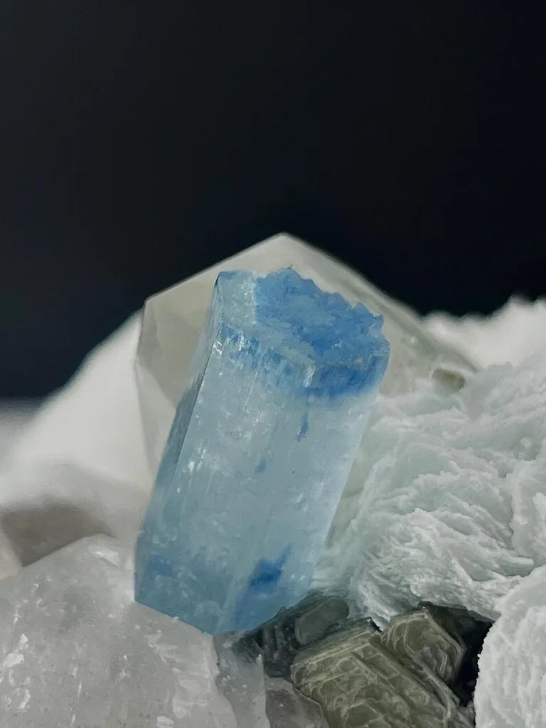 Blue Cap Aquamarine from Pakistan, Gilgit-Baltistan, Roundu District, Haramosh Mts. - image 7