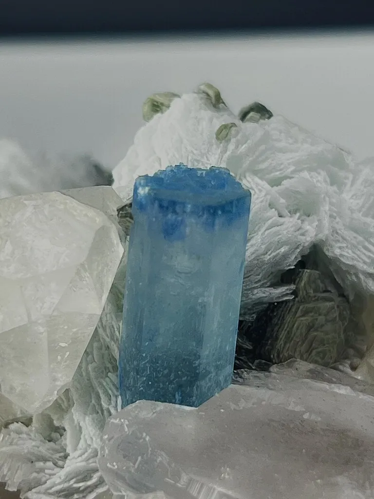 Blue Cap Aquamarine from Pakistan, Gilgit-Baltistan, Roundu District, Haramosh Mts. - image 4