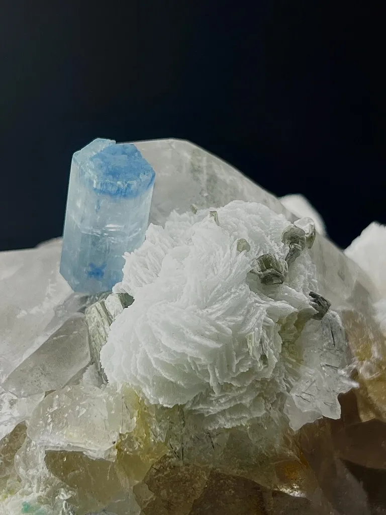 Blue Cap Aquamarine from Pakistan, Gilgit-Baltistan, Roundu District, Haramosh Mts. - image 6