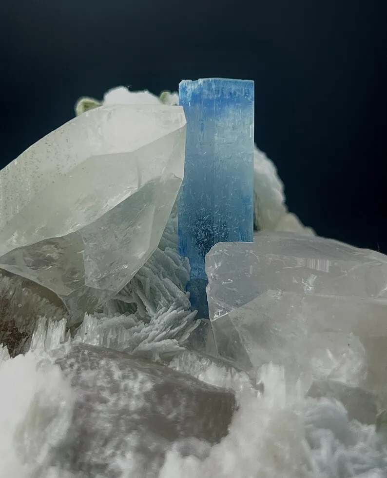 Blue Cap Aquamarine from Pakistan, Gilgit-Baltistan, Roundu District, Haramosh Mts. - image 5