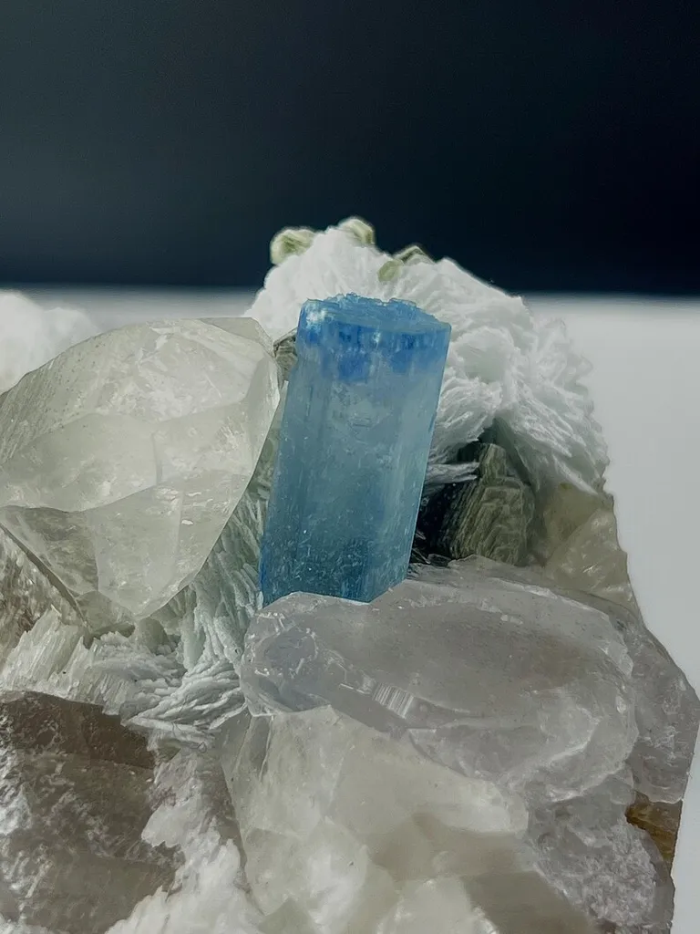 Blue Cap Aquamarine from Pakistan, Gilgit-Baltistan, Roundu District, Haramosh Mts. - image 3