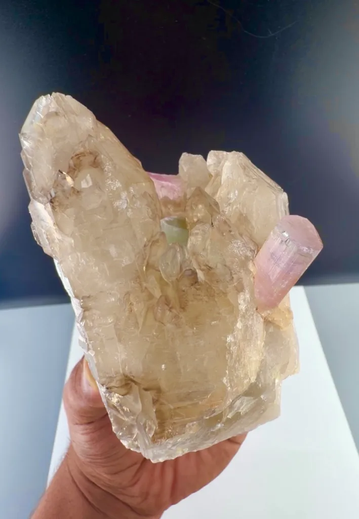 Blue cap pink Tourmaline from Afghanistan image
