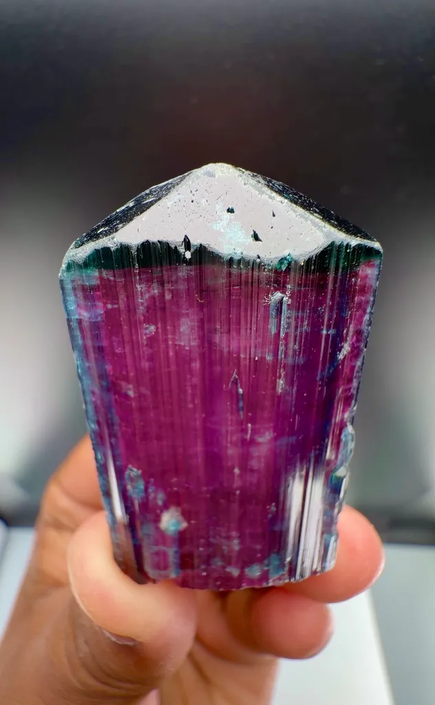 Blue cap Rubyllite Tourmaline from Afghanistan image
