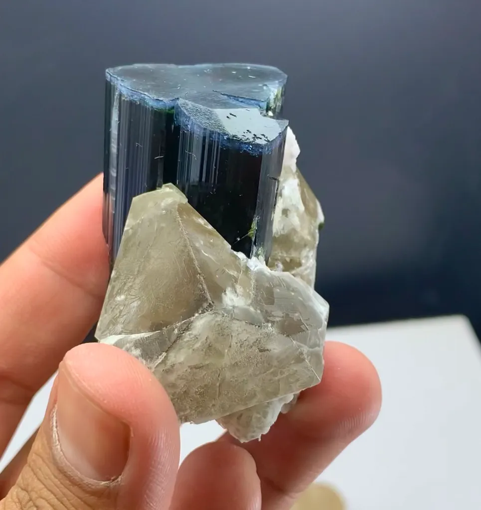 Blue cap Tourmaline from Afghanistan - image 4