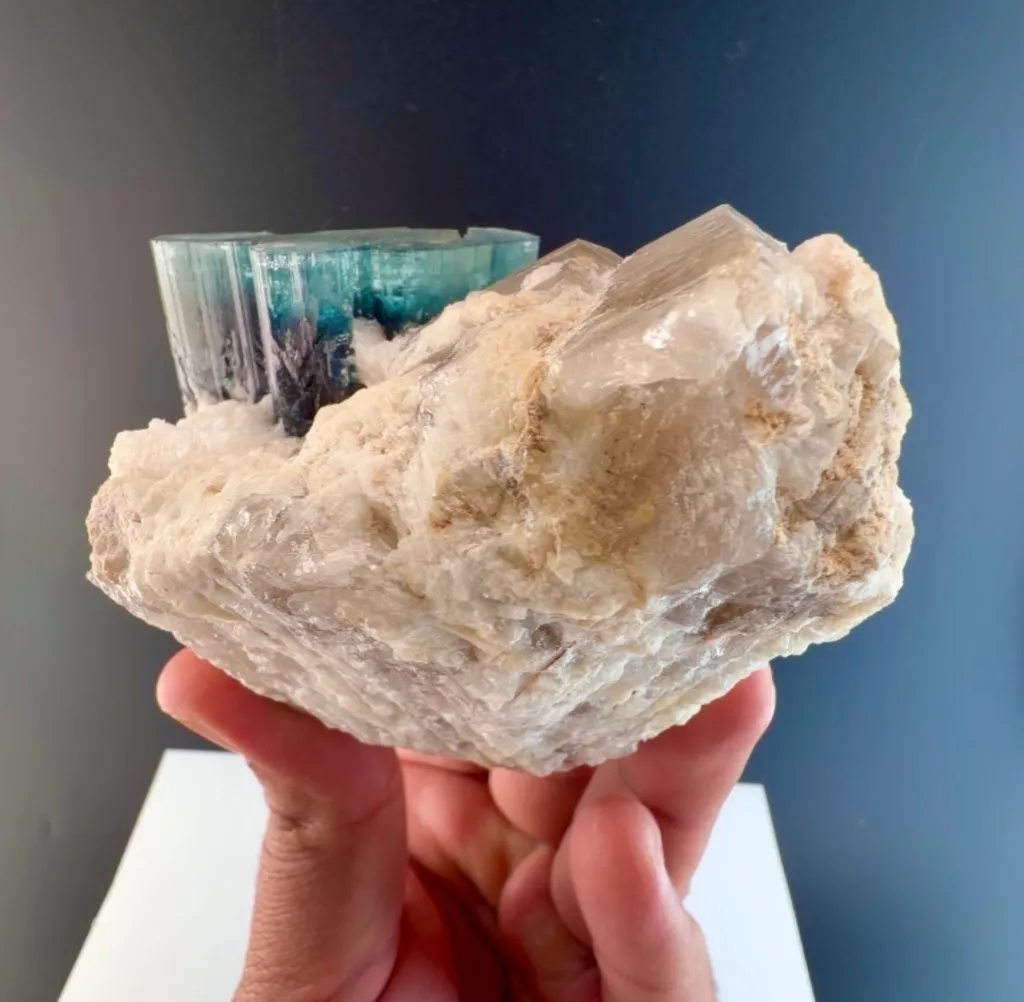 Blue cap Tourmaline from Afghanistan - image 3