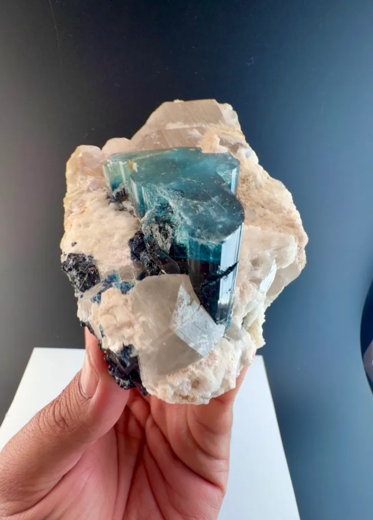 Blue cap Tourmaline from Afghanistan - image 2