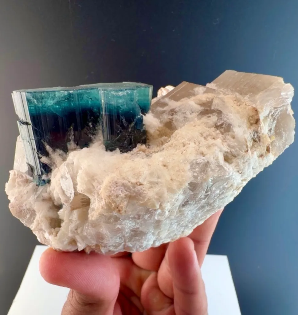 Blue cap Tourmaline from Afghanistan image