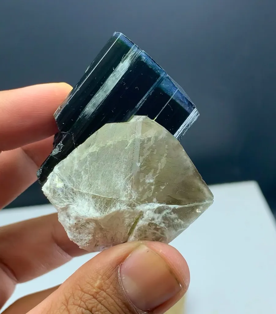 Blue cap Tourmaline from Afghanistan - image 2