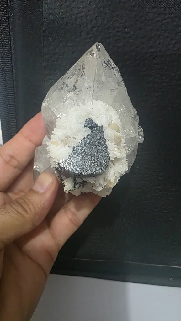 Blue cape Tourmaline Quartz Mica Specimen | Pakistan Cabinet Display (88x77x63mm) - image 7