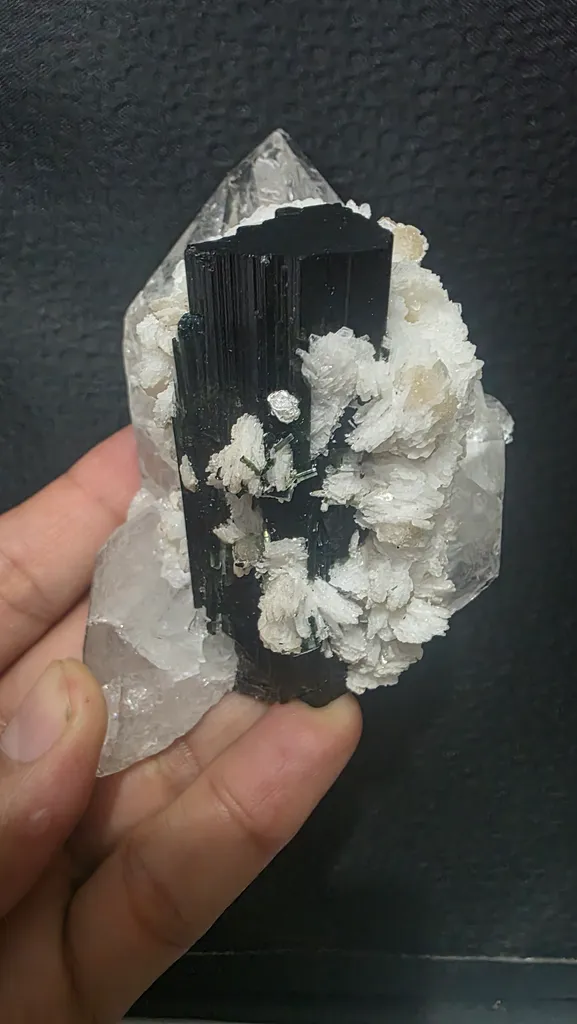 Blue cape Tourmaline Quartz Mica Specimen | Pakistan Cabinet Display (88x77x63mm) - image 6