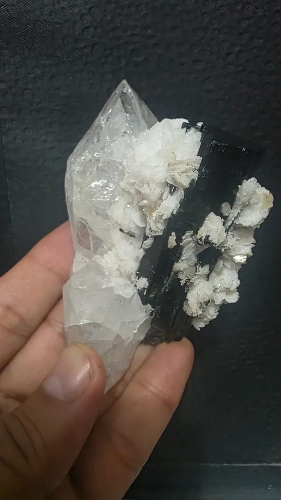 Blue cape Tourmaline Quartz Mica Specimen | Pakistan Cabinet Display (88x77x63mm) - image 4