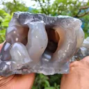 Blue Chalcedony with Agate Natural mineral Specimen From India - image 3