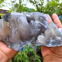 Blue Chalcedony with Agate Natural mineral Specimen From India - image 9