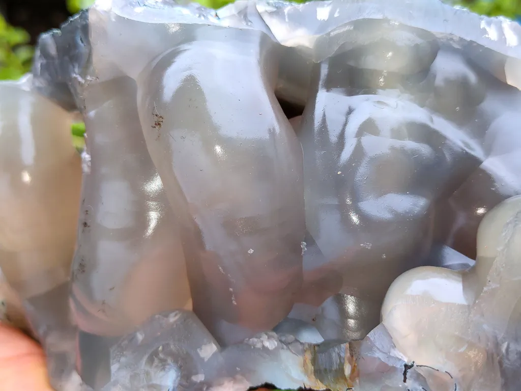 Blue Chalcedony with Agate Natural mineral Specimen From India - image 4