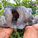 Blue Chalcedony with Agate Natural mineral Specimen From India - image 6