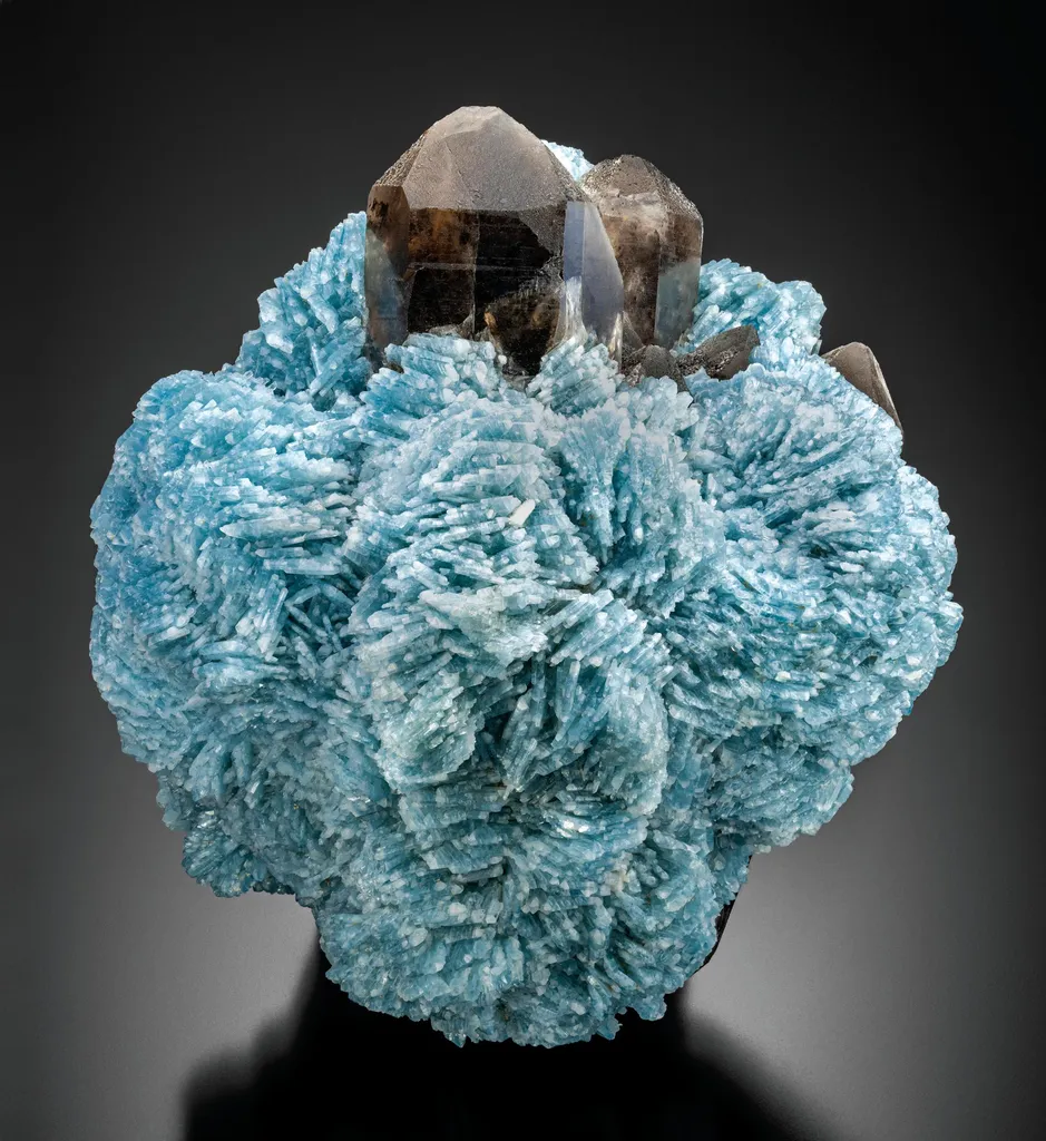 Blue Cleavelandite, Smoky Quartz image