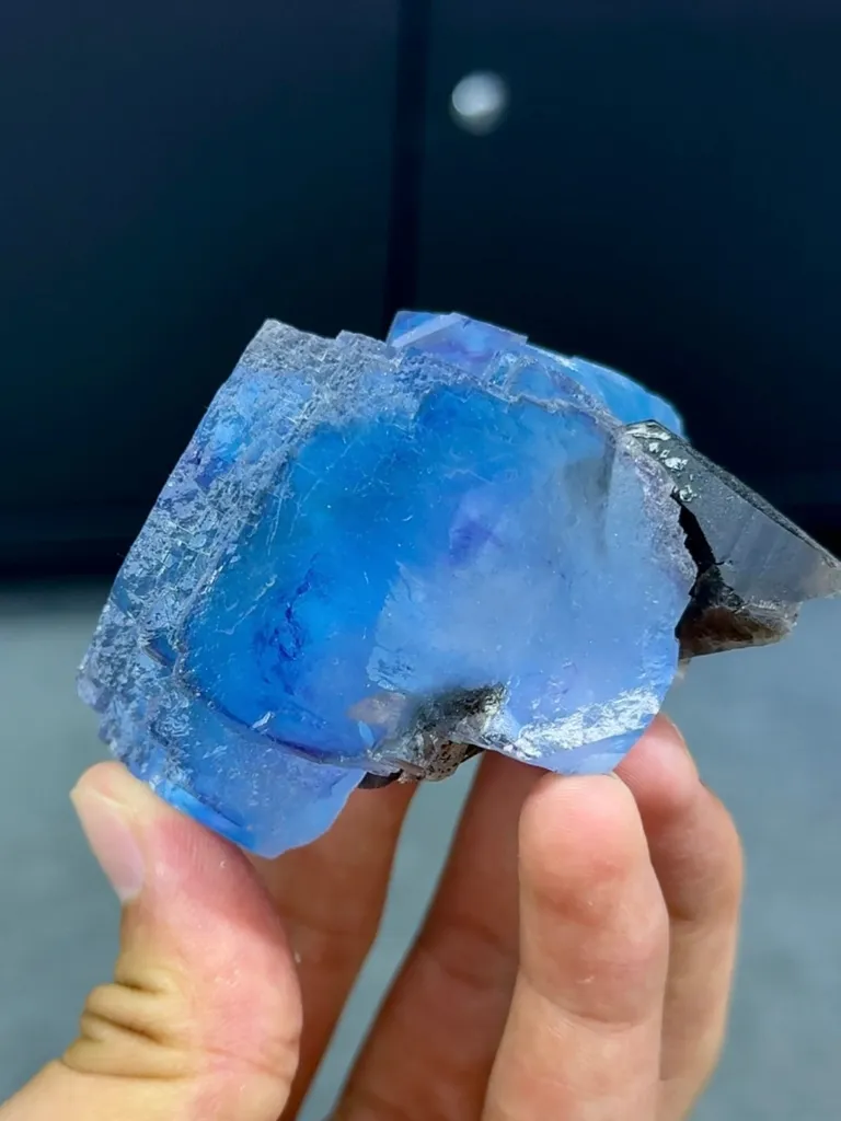Blue Cube Fluorite comes from Yaogangxian,Hunan 55*60*50MM - image 2