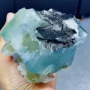 Blue Cubic Fluorite and Quartz Symbiosis comes from Yaogangxian,Hunan 80*100*70MM - image 2