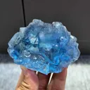 Blue Cubic Fluorite comes from Yaogangxian,Hunan 85*60*45MM - image 1